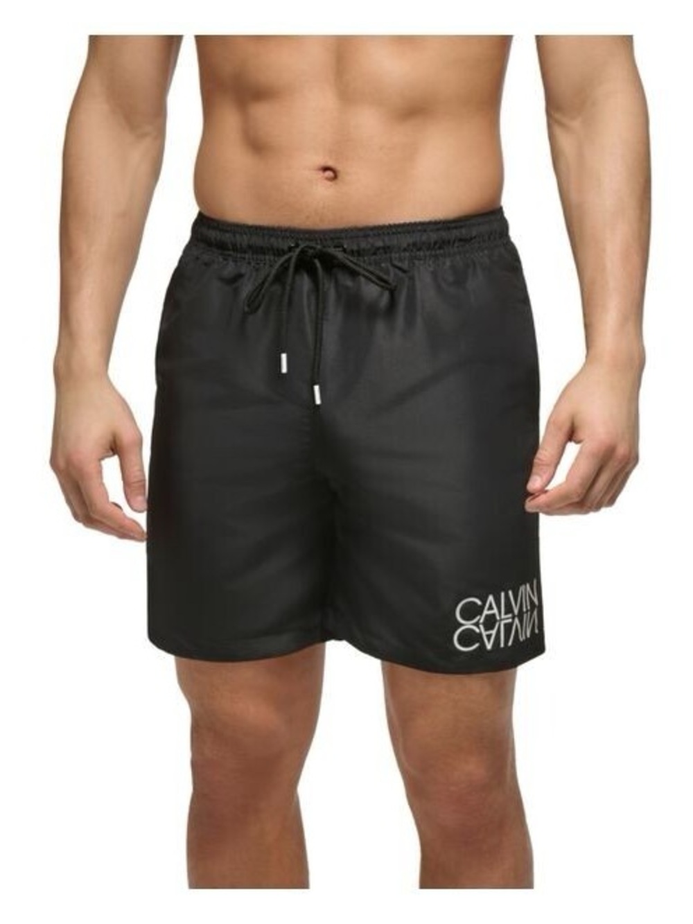 Calvin Klein Black Logo Swim Trunks